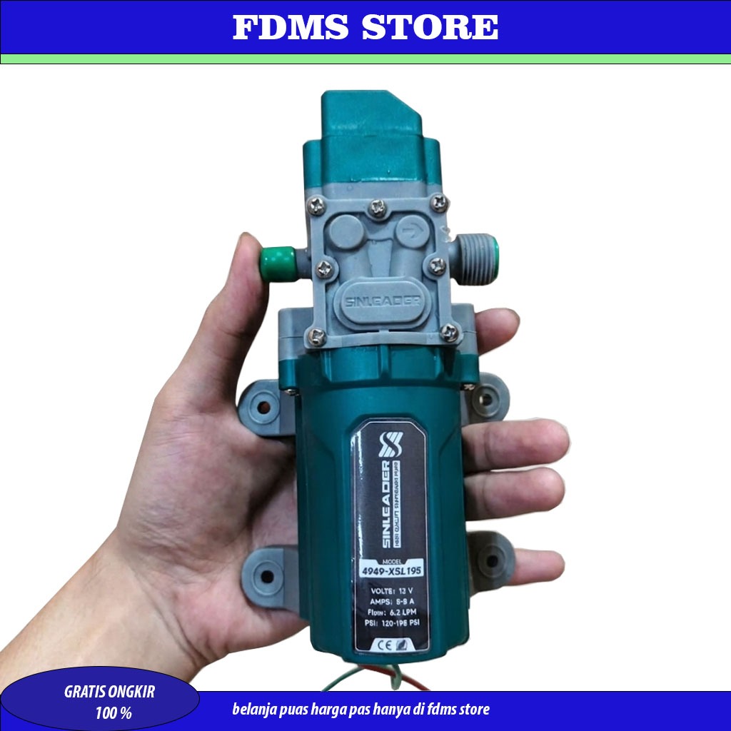POMPA SINLEADER 4949 XSL195PSI ORIGINAL - Dinamo pompa Air elektrik 195 PSI MAX 6.2 LPM