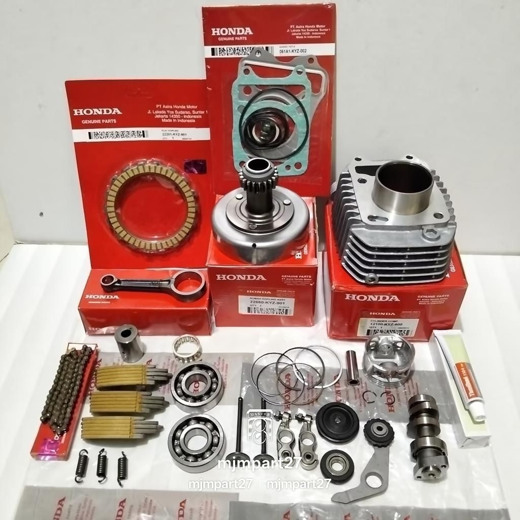 Blok seher cylinder paket turun mesin 13 aitem Honda KYZ Supra x 125 Helmi in/ injeksi Blade 125 fi 