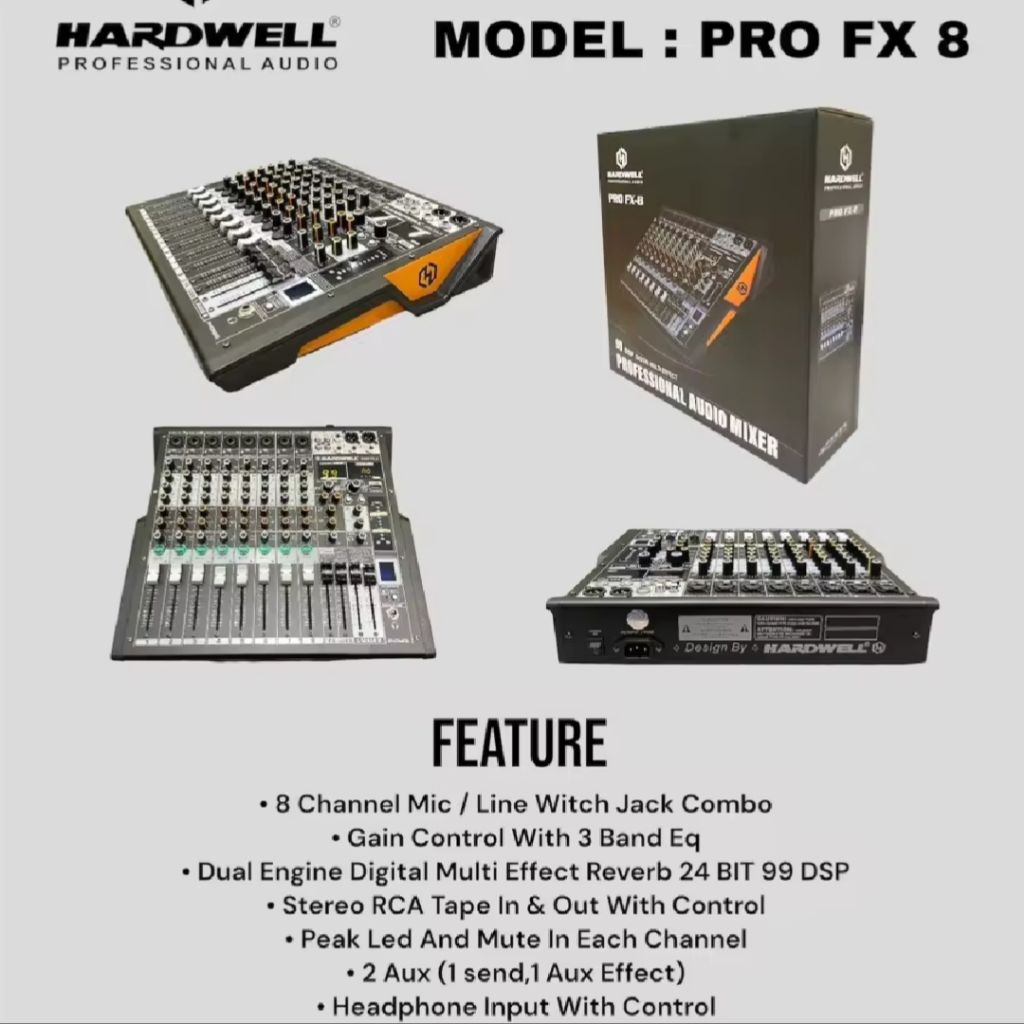 Mixer hardwell pro fx 8 original mixing hardwell pro fx8