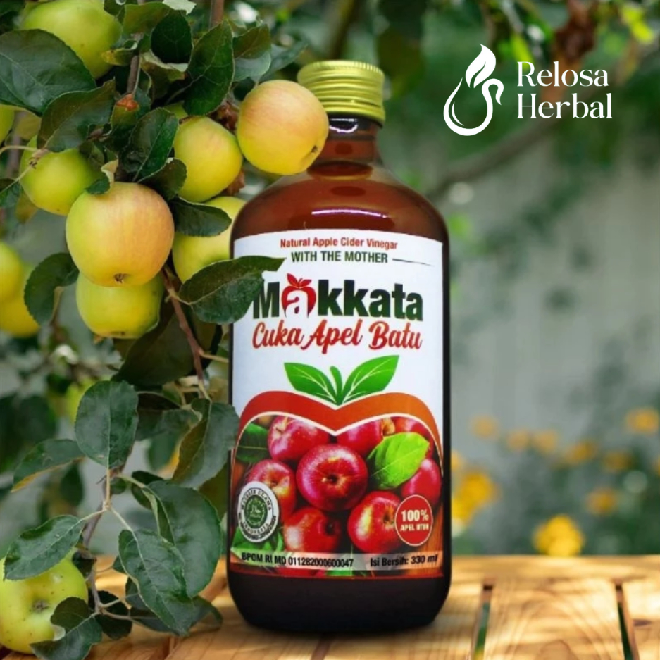 Cuka Apel Makkata 330ml - Cuka Apel Original 100% Organic