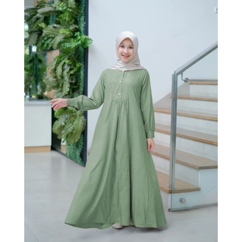 DRESS MUSLIM REMAJA CRINKLE AIRFLOW PREMIUM GAMIS ANAK 11 -13 TAHUN/ALIKA DRESS KIDS/BAJU MUSLIM ANA