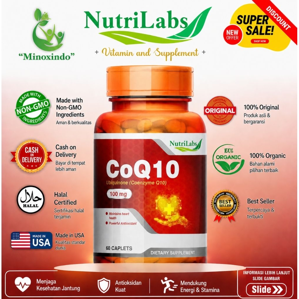 CoQ10 Coenzyme Q10 100mg Nutrilabs