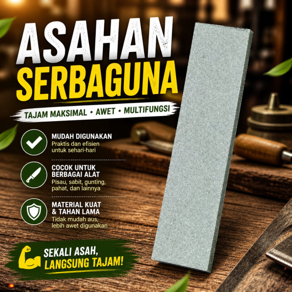 BATU ASAH PALING BAGUS KASAR GRIT, alat pengasah arit batu asah asli alam isi satu biji