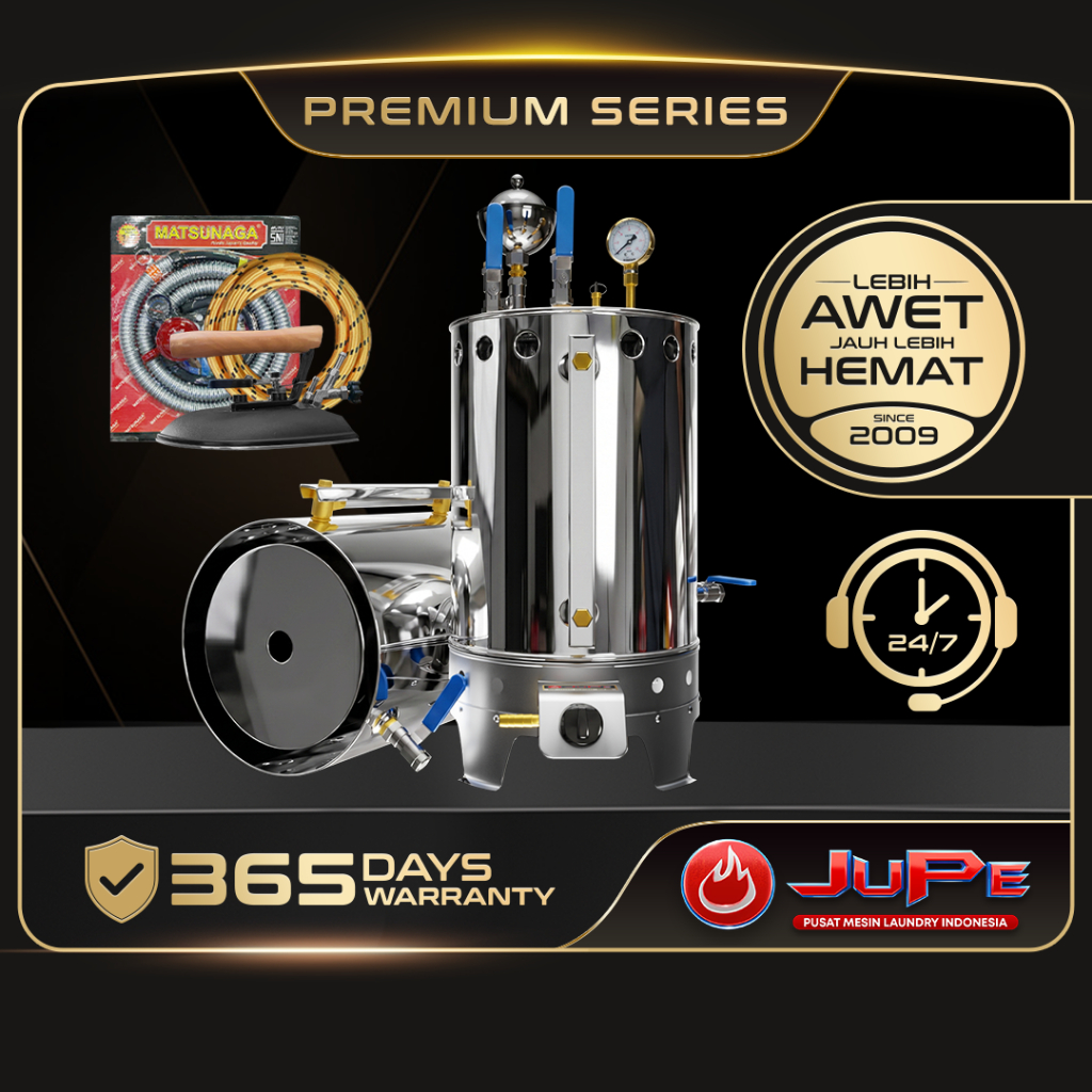 Boiler Setrika uap Gas 10 ltr Stainless