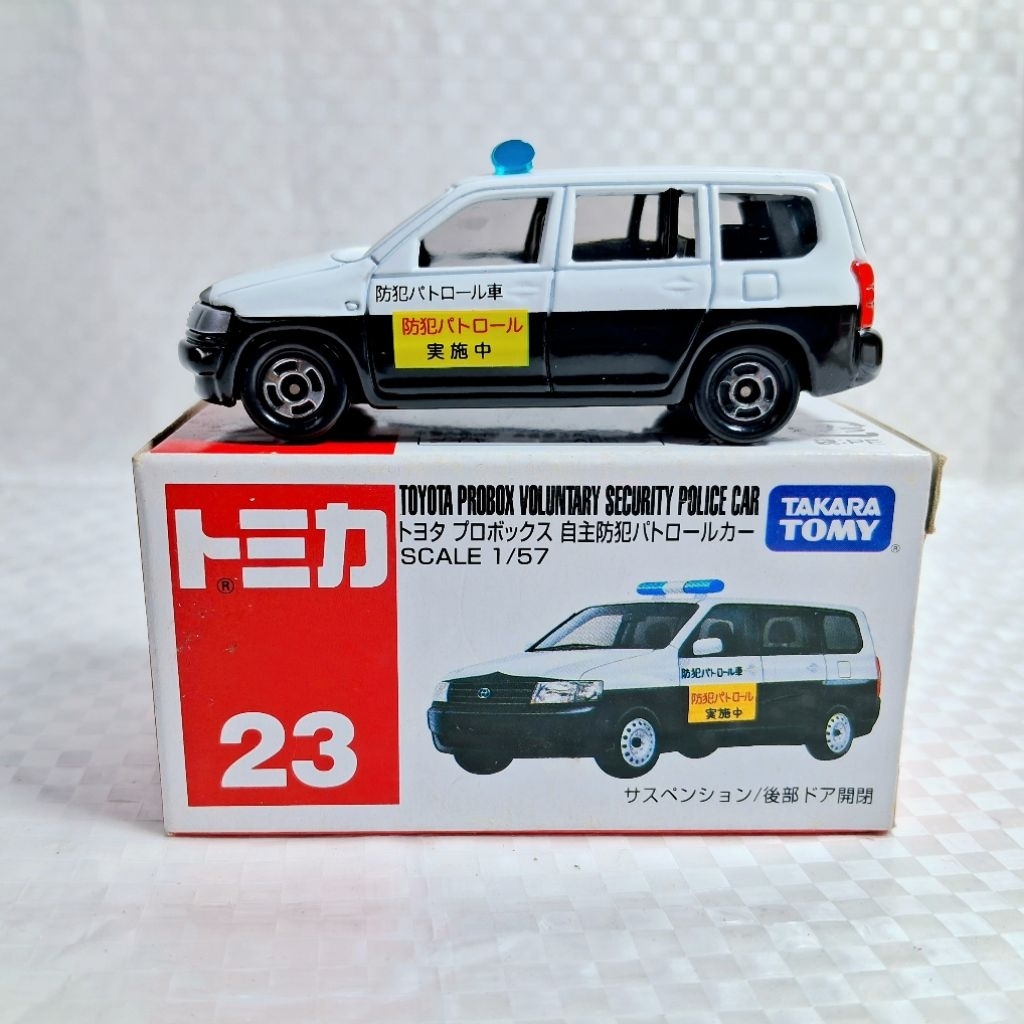 Diecast / Mainan / mobilan / Miniatur Tomica Takara Tomy No.23 Toyota Probox Voluntary Security