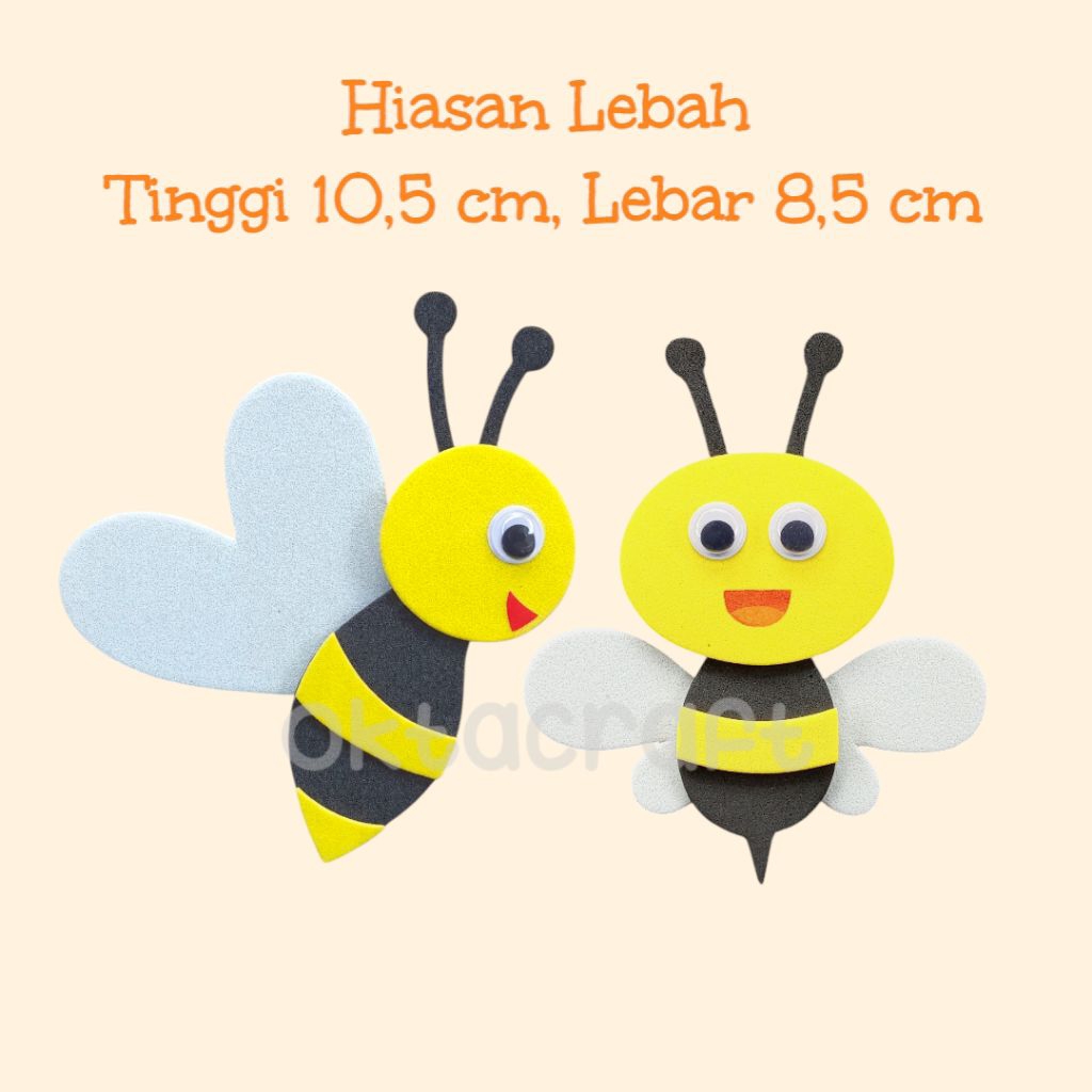 1 pcs/hiasan dinding kelas bentuk lebah lucu | dekorasi dinding kelas paud tk sd dari bahan spons ev