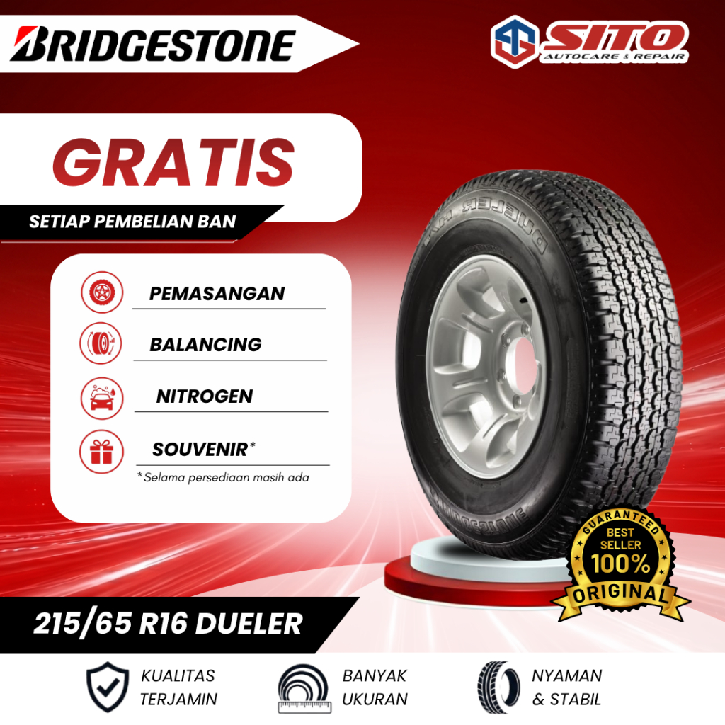 [WAJIB TANYA STOK] BAN BRIDGESTONE 215/65 R16 DUELER