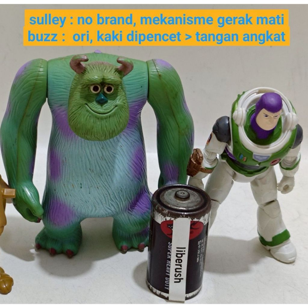 Set disney lightyear buzz toy story sulley james p sullivan monster inc action figure