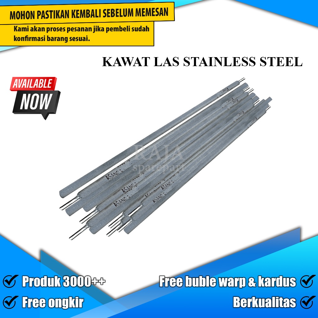 KLS LAS KAWAT / STAINLESS / KAWAT LAS STAINLESS STEEL (HARGA UNTUK PER BIJI)