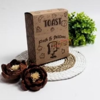 Toast Box Motif / Dus Roti Bakar/ Toast Tray / Dus Roti Bakar / Box Roti Toast / Kemasan Roti Bakar