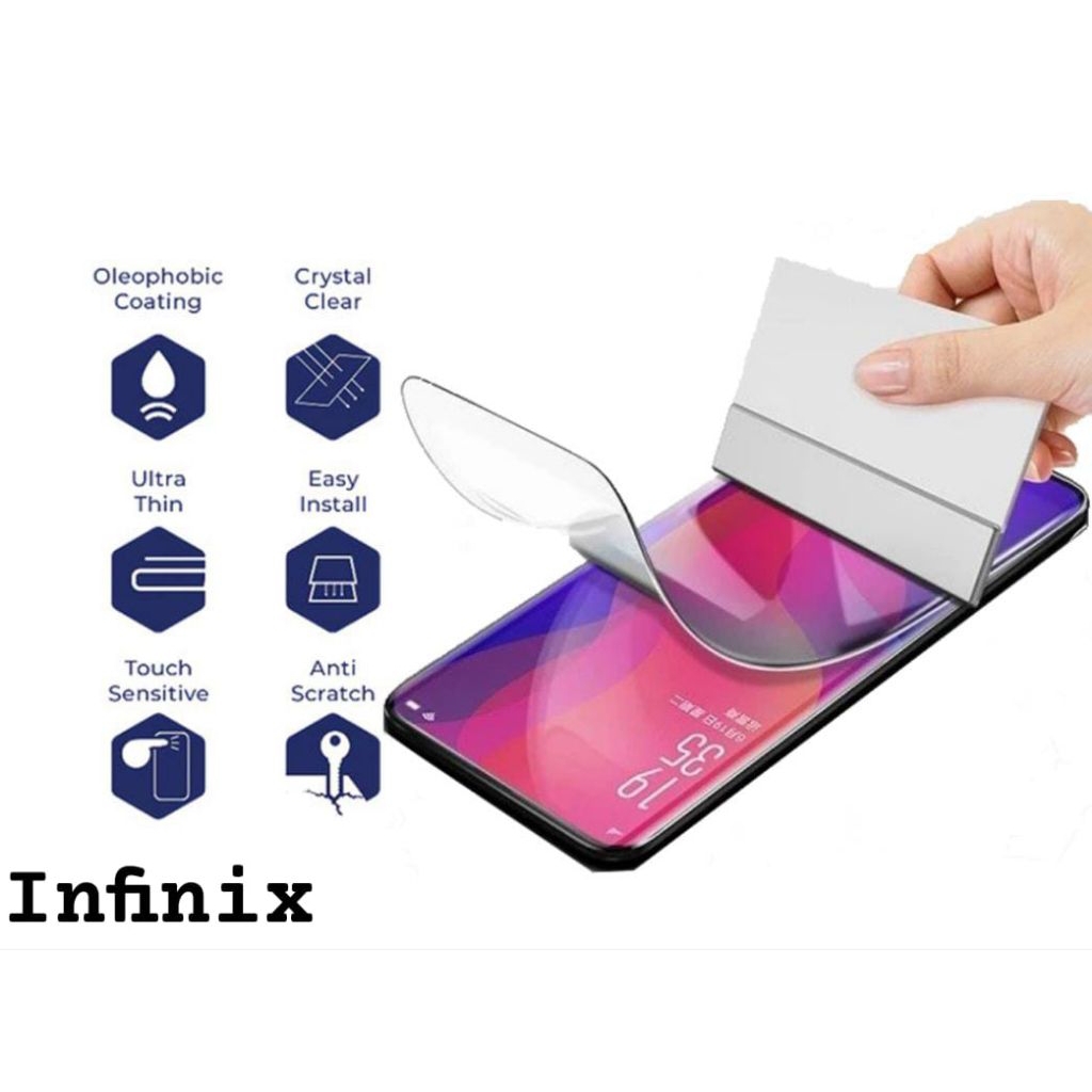 Premium Hydrogel Film Depan Belakang HD Clear Bening INFINIX S2 S3 S4 S5 Smart10 Smart2 Smart20 Smar