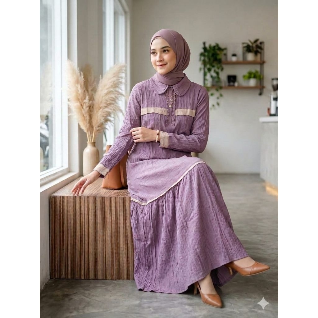 [GAMIS] Lily Dress Journey Scarves | Gamis Wanita Muslimah Journey Terbaru | Lily Dress Journey Ori