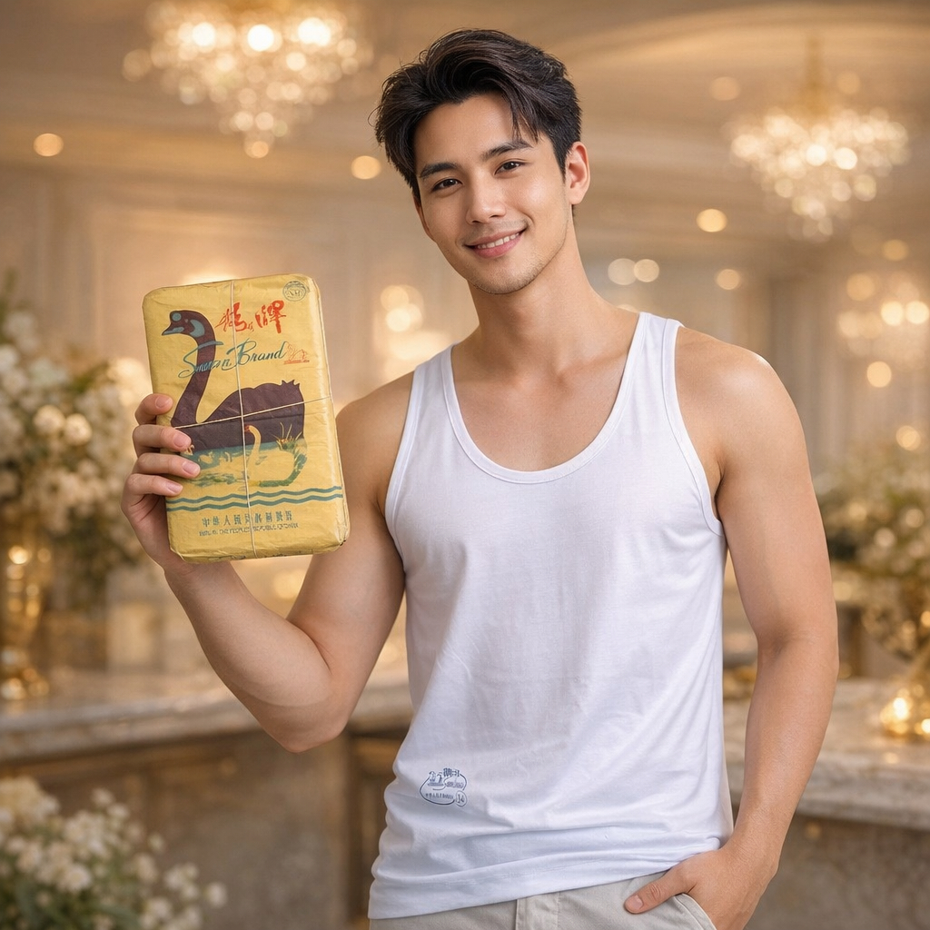 ( 3 Pcs Dan 6 Pcs )  Singlet Pria Style Swan Brand || Singlet Pria Dalaman Cowok Swan Brand Size 34,
