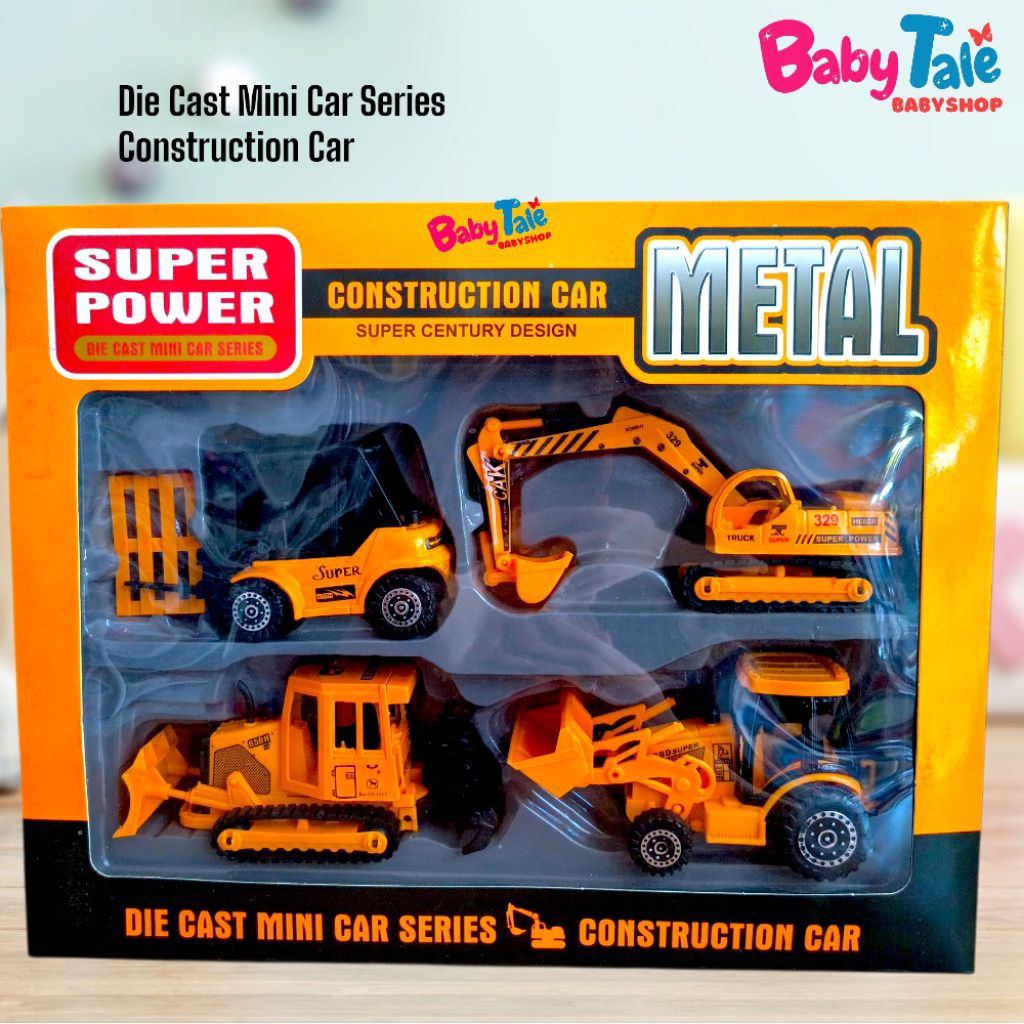 Mainan Die Cast Mini Car Series Construction Car Metal | Kado Mobil Excavator Truk