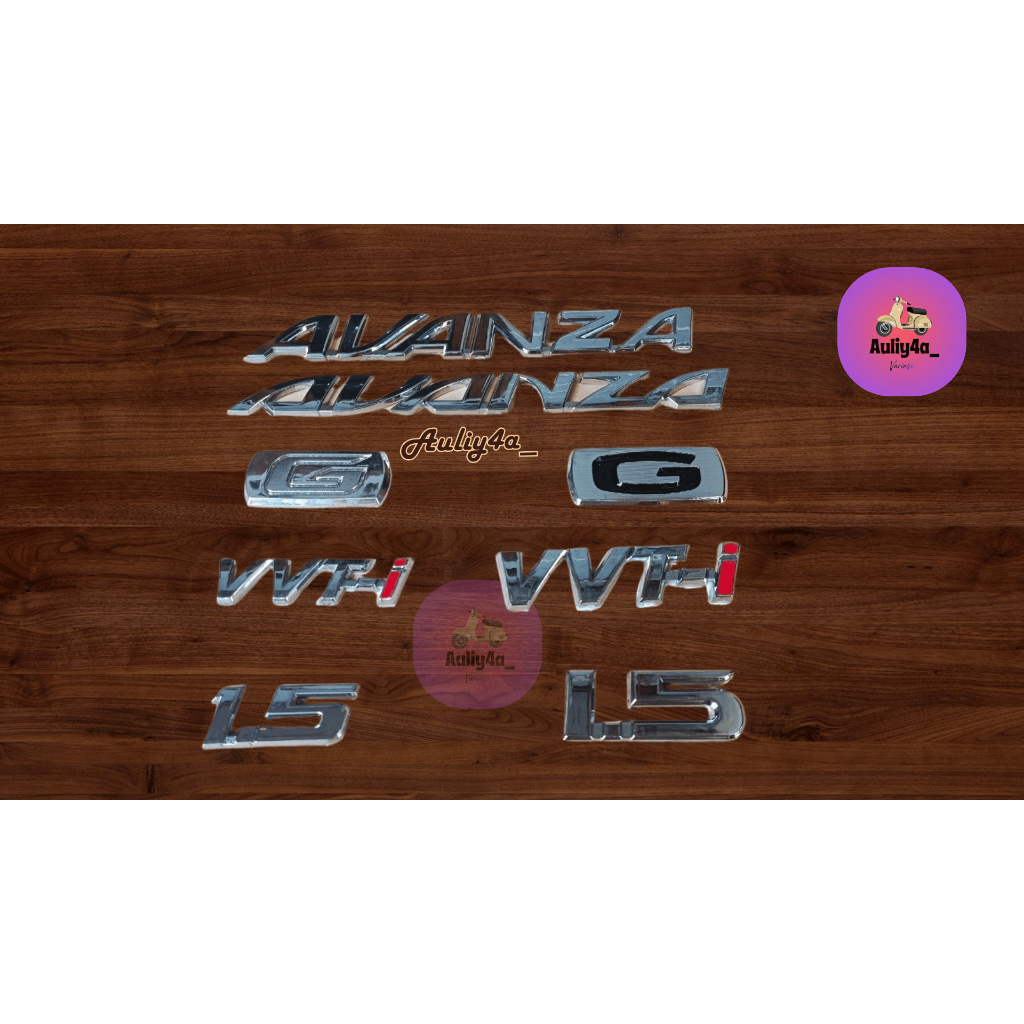 Emblem tulisan avanza / Emblem avanza / Emblem vvti / Emblem G avanza / Emblem avanza old lama / Emb