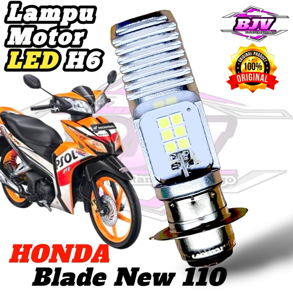 Lampu Depan Motor Honda Blade New 110 LED Putih Ac/Dc 12Volt Pengganti Bohlam Standart M2B_PRO