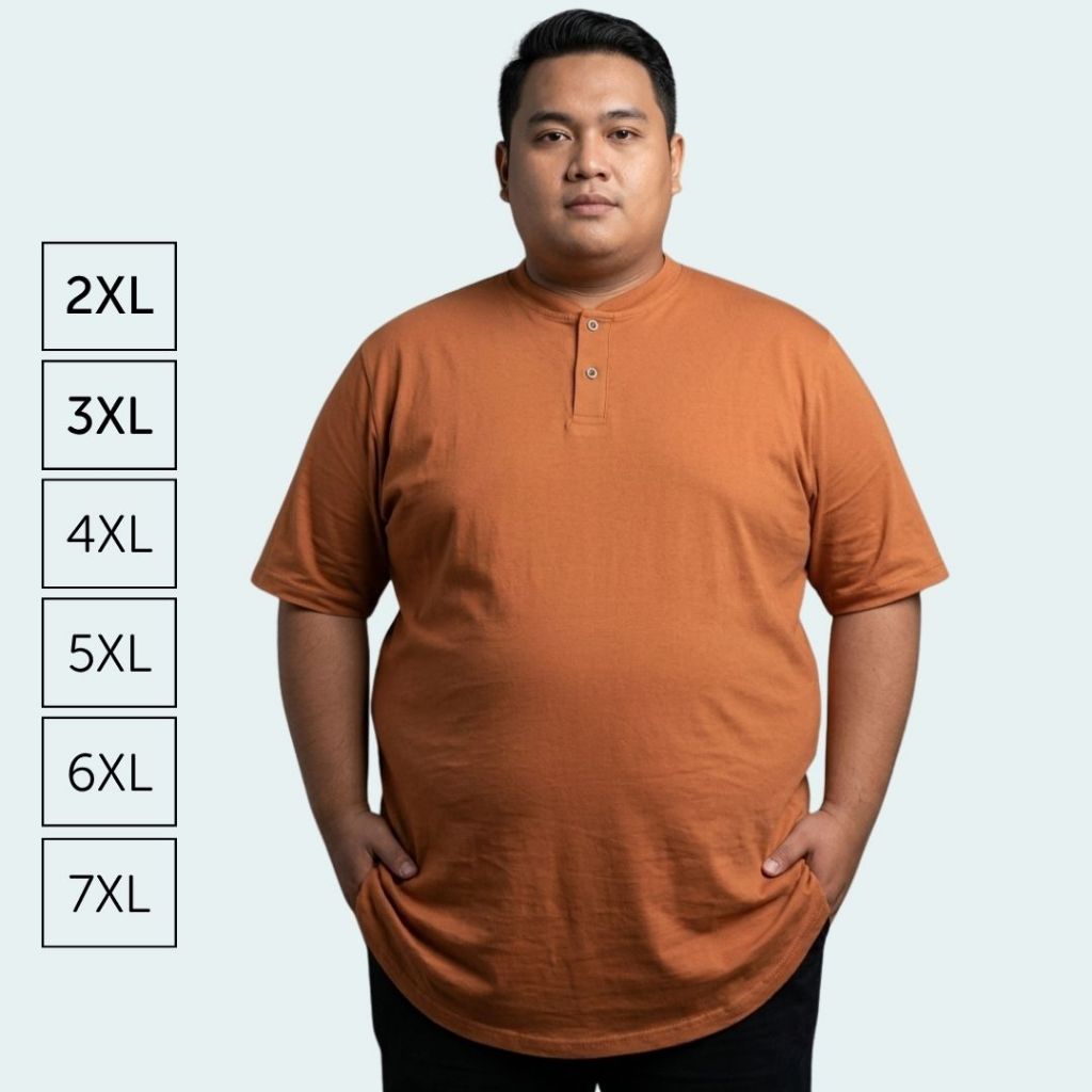 Baju Kaos Koko Kurta Pria Big Jumbo Size XXL XXXL 3XL 4XL 5XL 6XL 7XL 8XL 9XL/Baju Lebaran Terbaru b