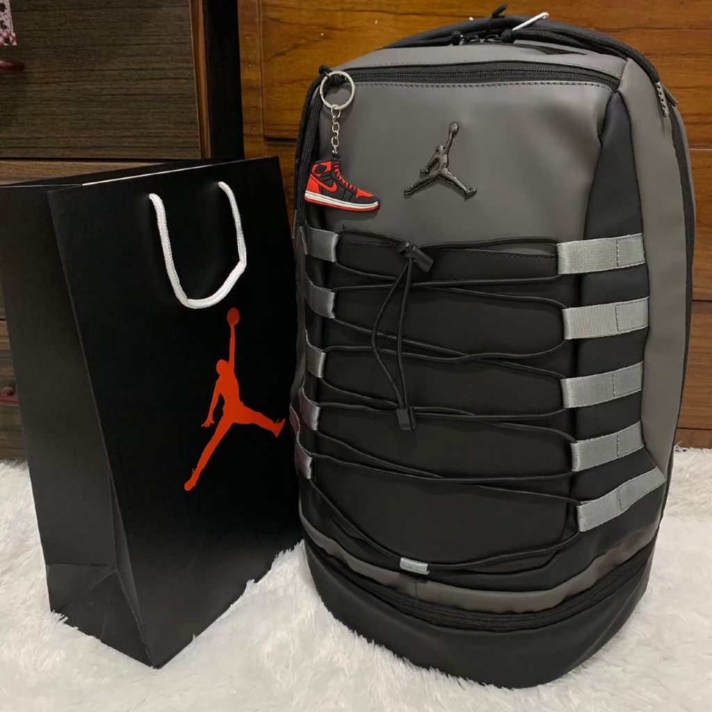 TAS RANSEL JORDAN RETRO 10 ORIGINAL GREY BACKPACK / RANSEL PRIA WANITA BEST SELLER / RANSEL WATER PR