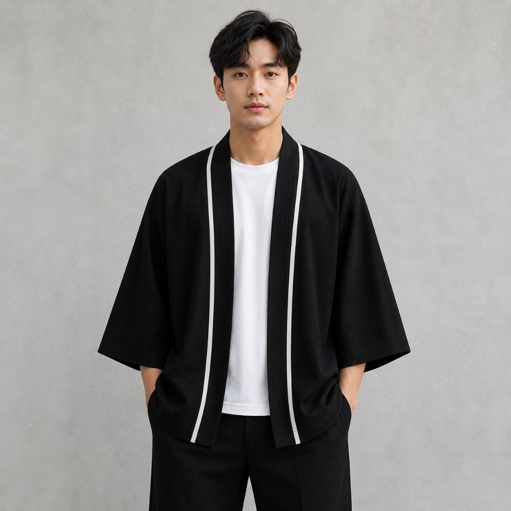 KUKABILAL  Kimono LIS | Outer Jepang | Kimono Unisex | Cradigan Jepang | Kimono Pria