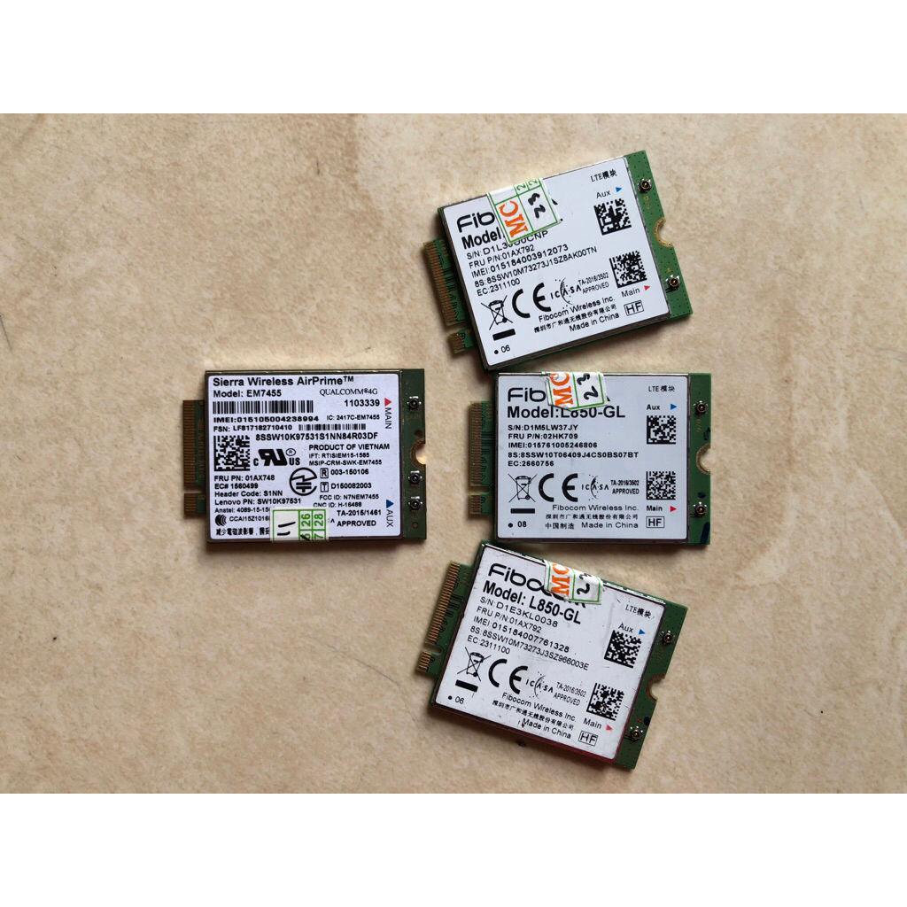 Modul modem wwan card fibocom L850 L850-GL Sierra EM7455 openwrt cat6 cat9