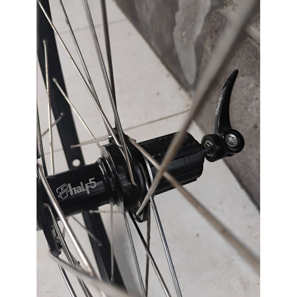 Velg Sepeda BMX 20 Inci - Setel Velg Sepeda Ban 20 Velg/Rim/Pelek/Besi Hitam Ruji Chrome