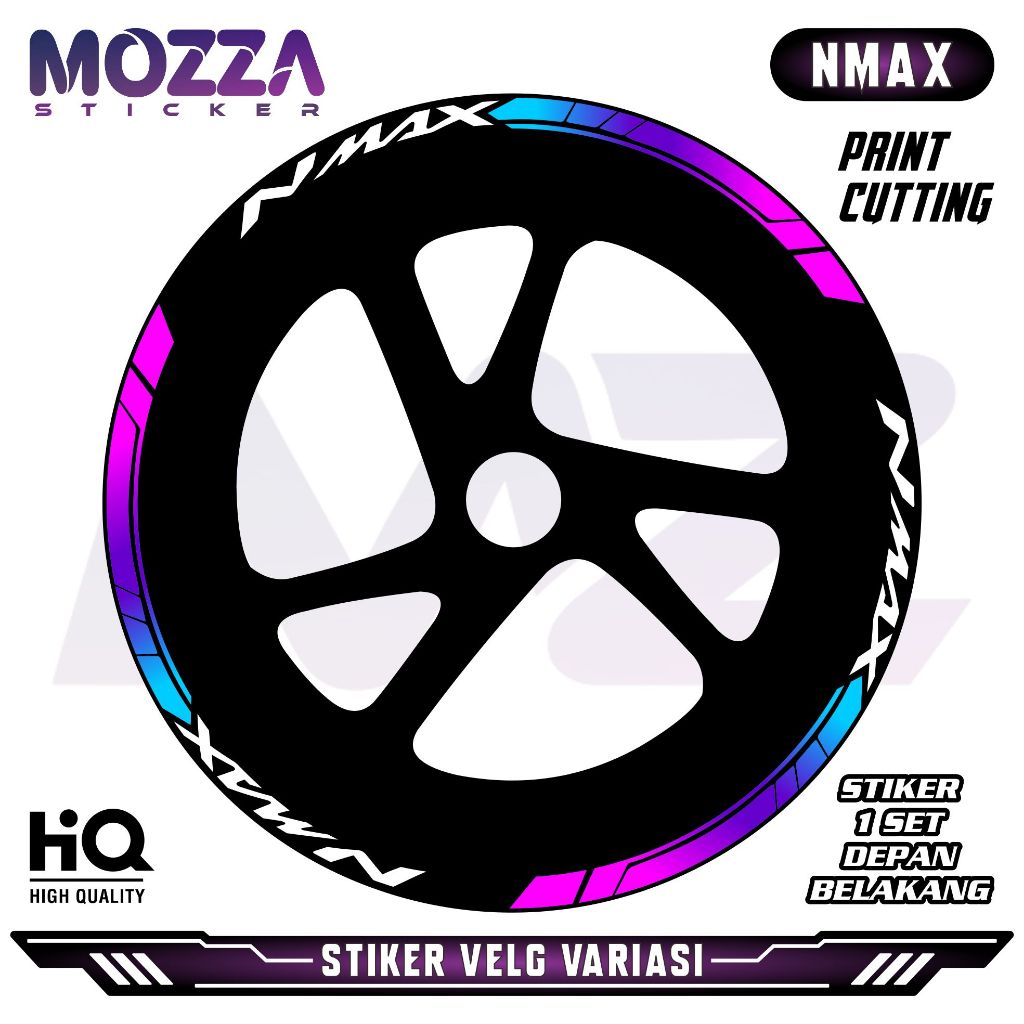 Stiker Velg NMAX / Lis Velk Motor / Cutting Stiker Velg / Sticker Velk Yamaha NMAX Variasi Keren Des