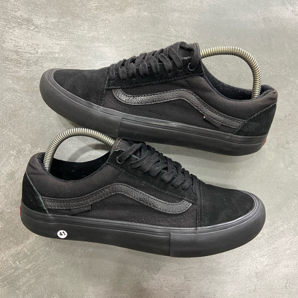 [Size 41] Rare Vans Old Skool Pro Skateboarding Black Full Black Second Original Kondisi Mulus Nomin