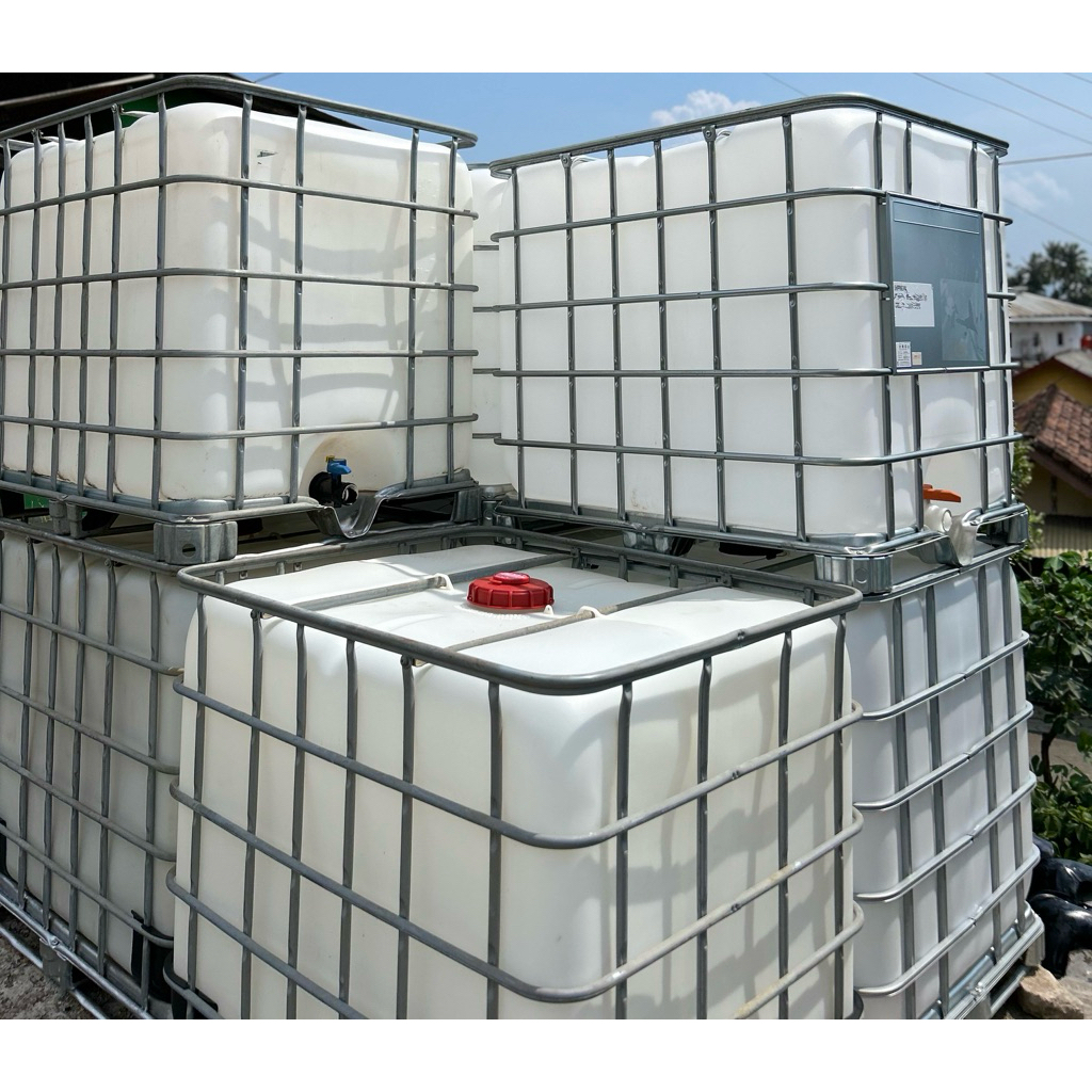 IBC Tank Tandon Kempu 1000 Liter Bekas – Sudah Dibersihkan, Layak Pakai, Tangki Air Industri