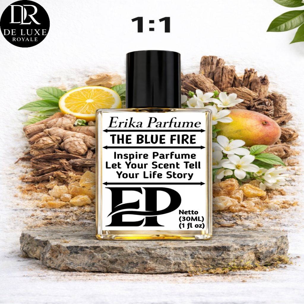 Parfum The Blue Fire Extrait De Parfum Aroma Jeruk Nipis Mangga Asam