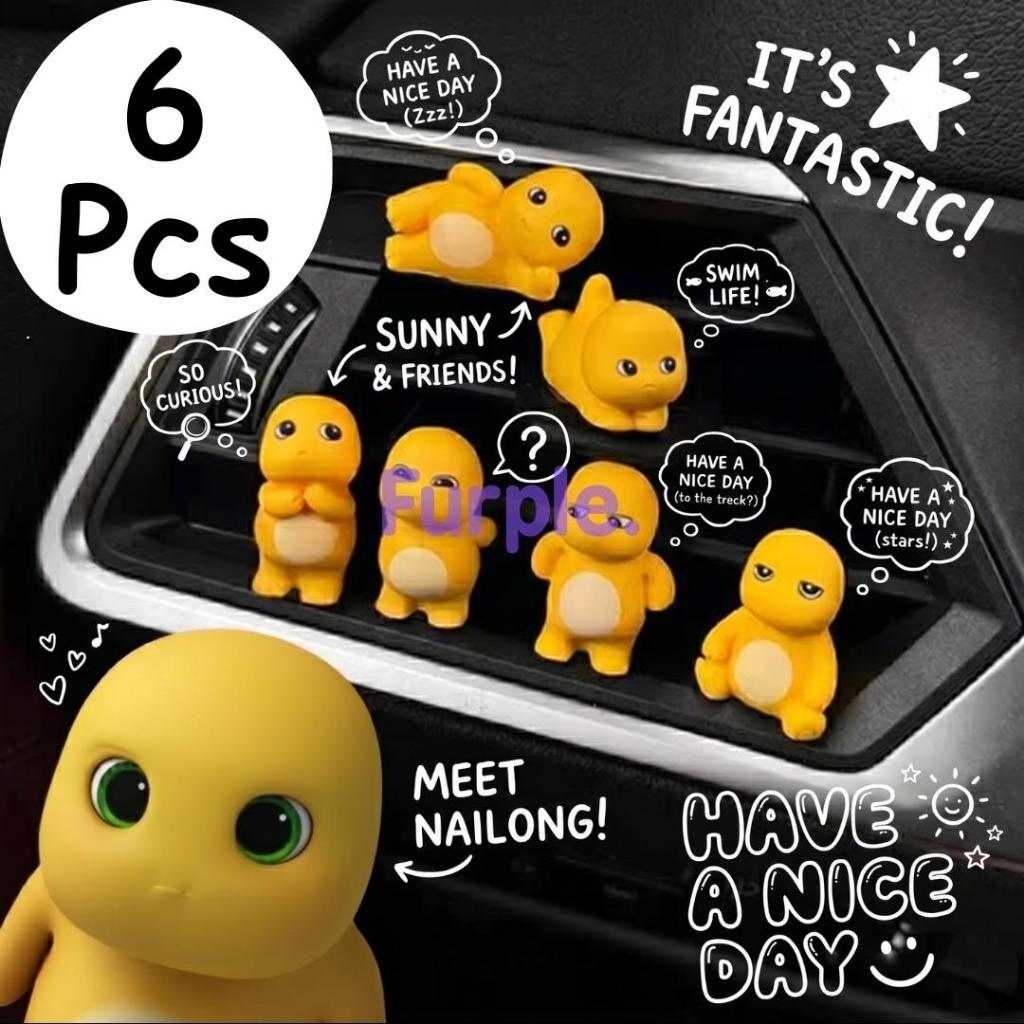 Nailong Dino Kuning Mini Figure Lucu Hiasan Pajangan Dekorasi Figur