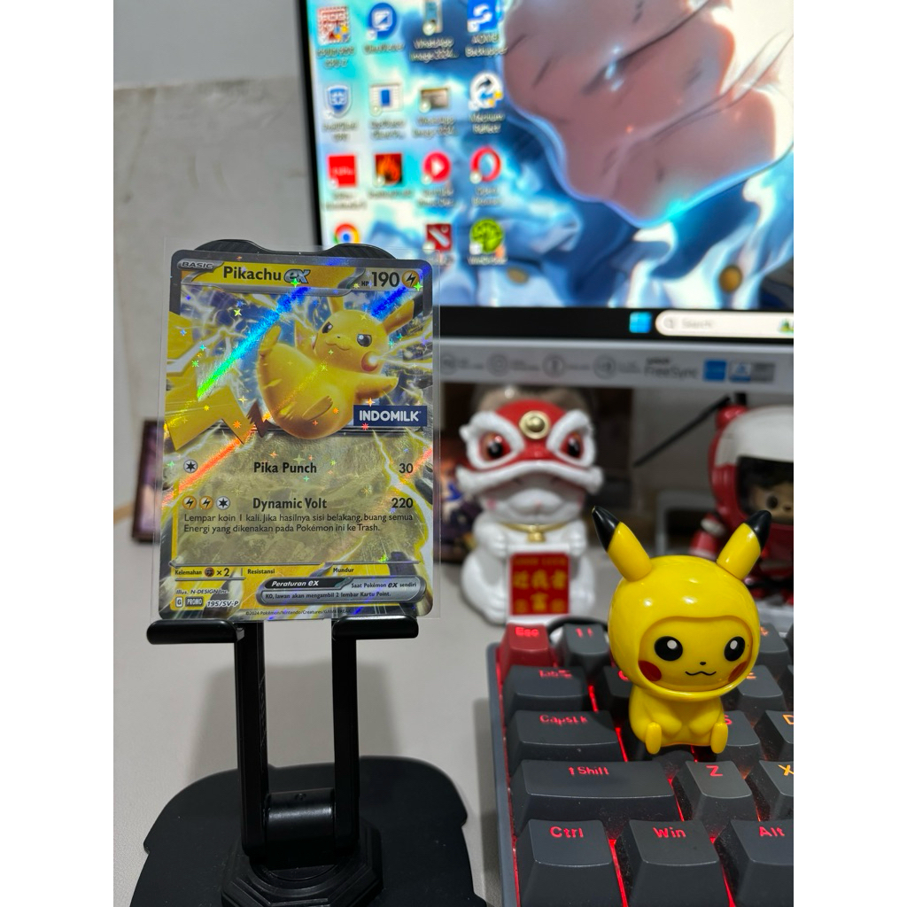 Pikachu Indomilk - Kartu Promo Pokemon indonesia jepang japan