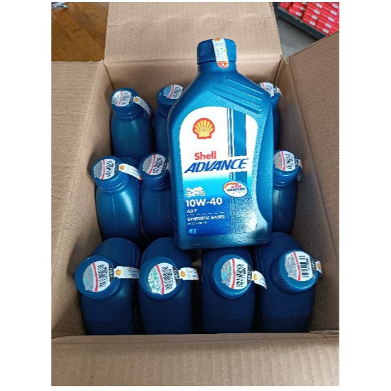 1 Dus Oli Shell AX7 10w-40 isi 12 Botol | Oil Shell Advance AX7 Original