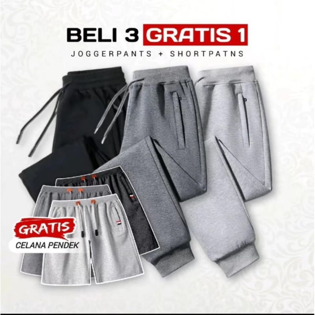 [gratis pendek]PROMO 50RB ISI 2PCS CELANA JOGGER/CELANA TRAIING CELANA OLAHRAGA PRIA WANITA