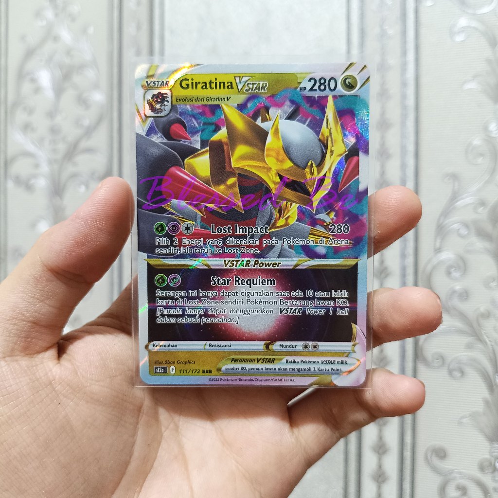 Kartu Pokemon asli Giratina Vstar 111/172 Bahasa Indonesia