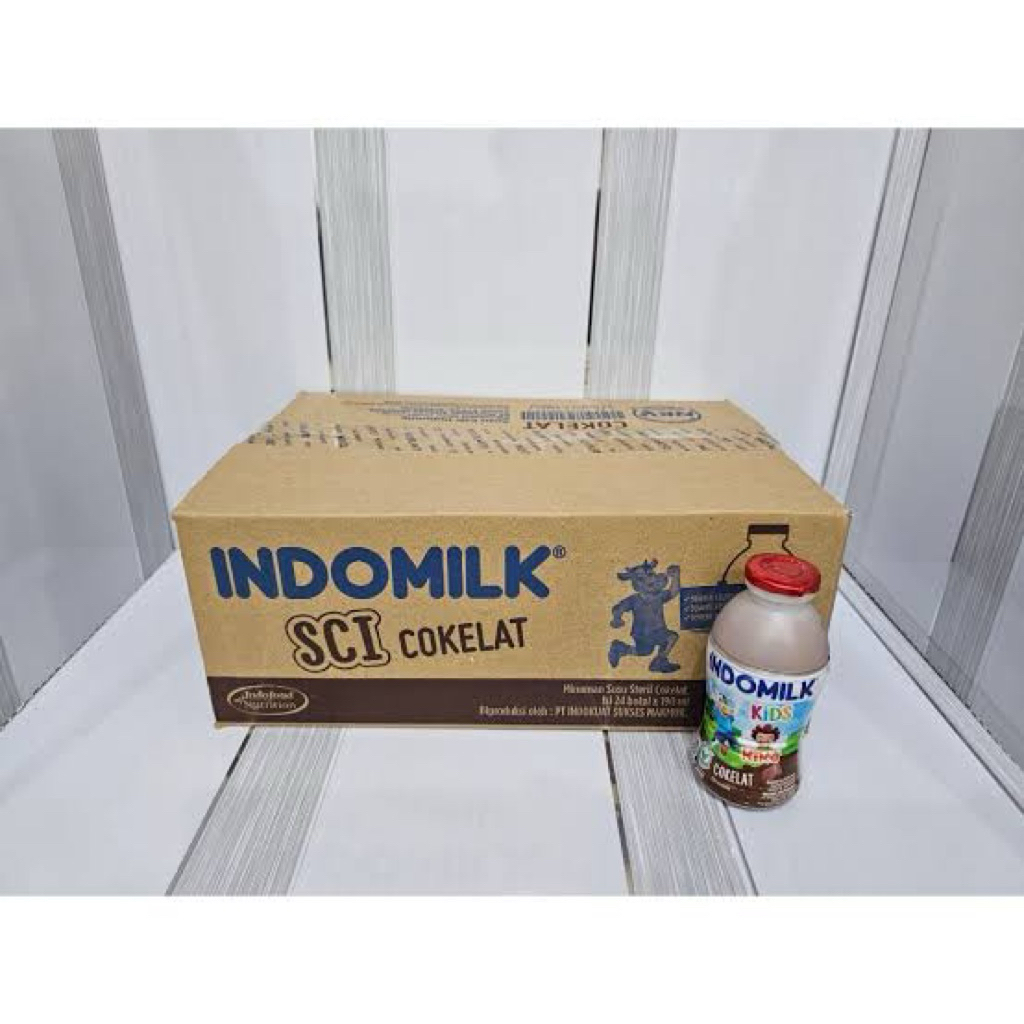 Indomilk Kids botol 1 dus isi 24 botol susu indomilk