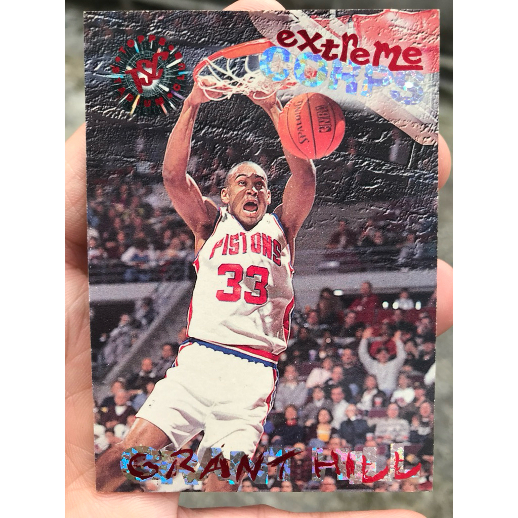 GRANT HILL KARTU NBA TOPPS STADIUM CLUB EXTREME CORPS 1995
