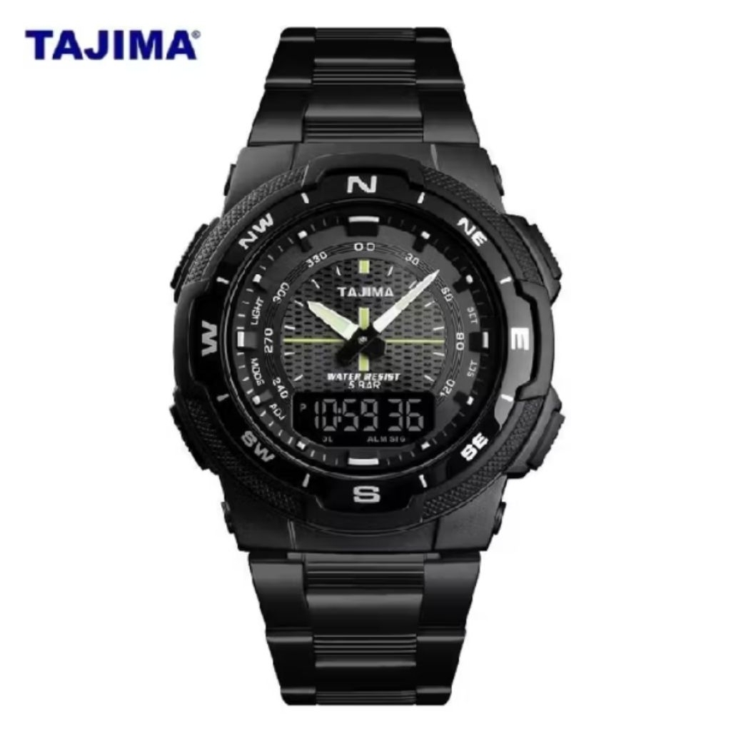 Jam Tangan TAJIMA Pria Analog Digital  Tahan Air 50 Meter Original