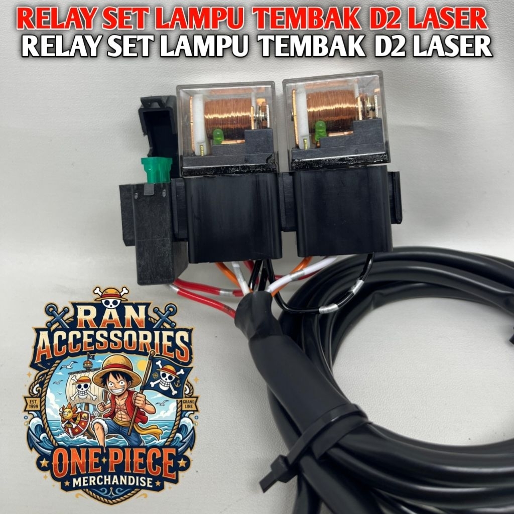Kabel Relay Set Lampu TEMBAK D2 LASER  BiLED Dioda Tembak D2 Laser 4 Kaki 12v a