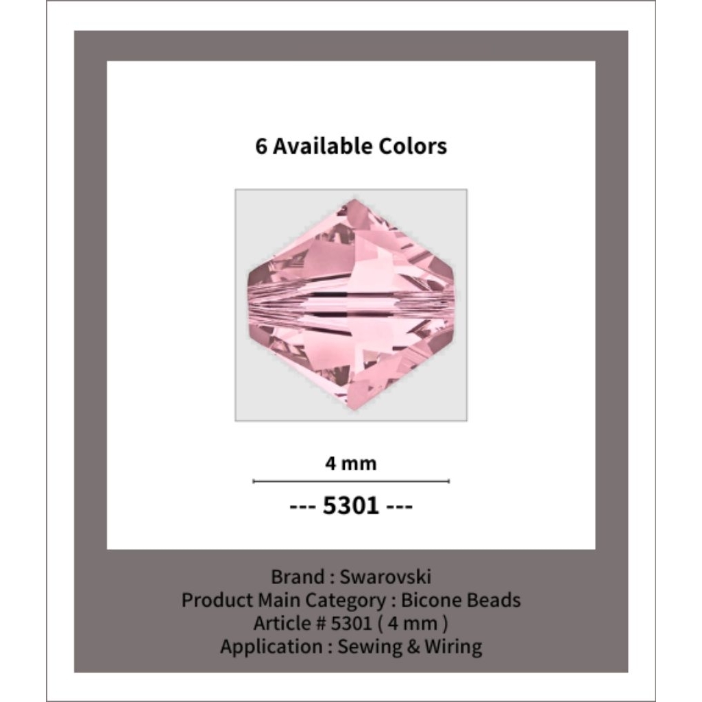 SWAROVSKI™ - Crystal Beads - Article # 5301 - 4 MM - Swarovski Crystal - Kristal Swarovski - Crystal