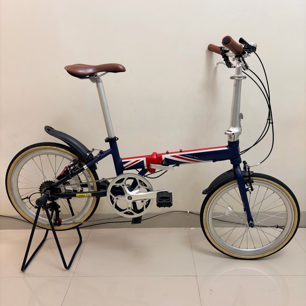 London Taxi NAVY FLAG Alloy 20 inch 6 speed sepeda lipat folding bike