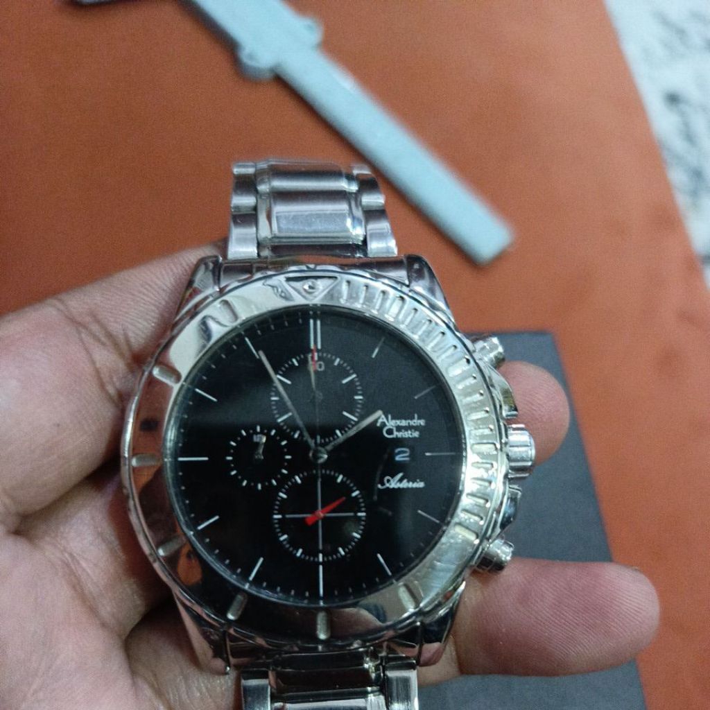 jam tangan original chronograph AC Alexandre Asteria Christie preloved second bekas