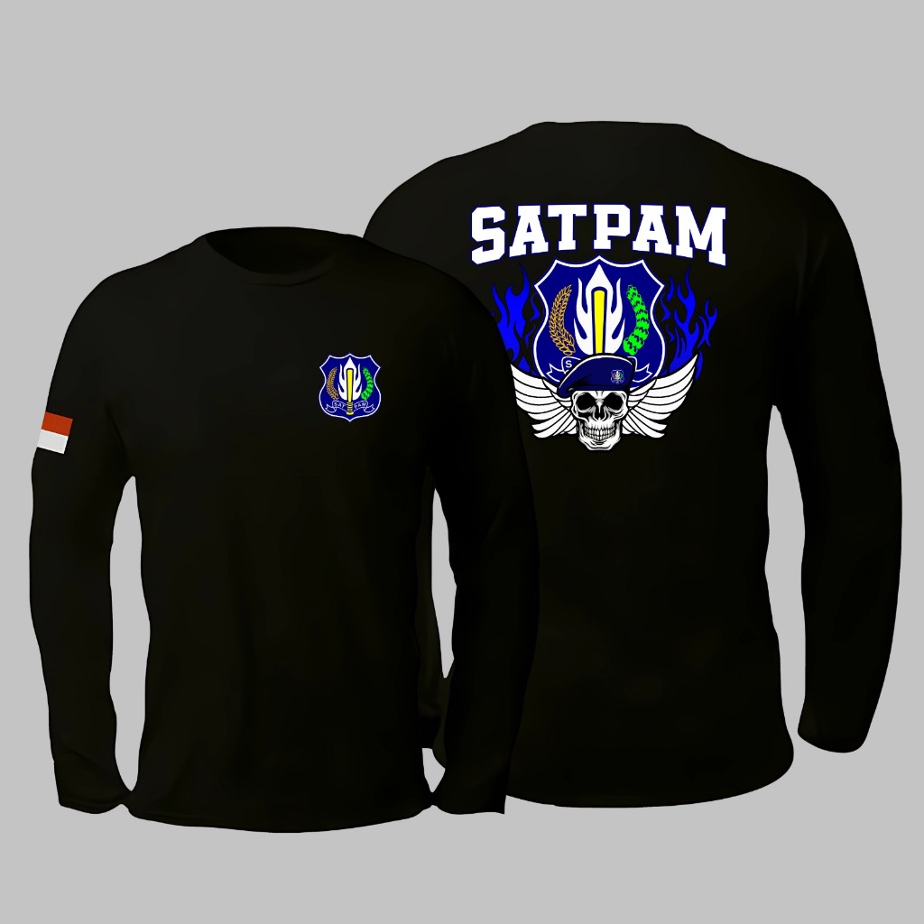 KAOS ATASAN PRIA DEWASA SATPAM LENGAN PANJANG