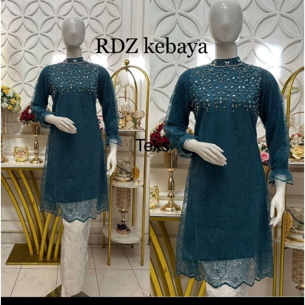 kebaya tille kalisa tunik /kebaya lamaran/wisuda(atasan saja)