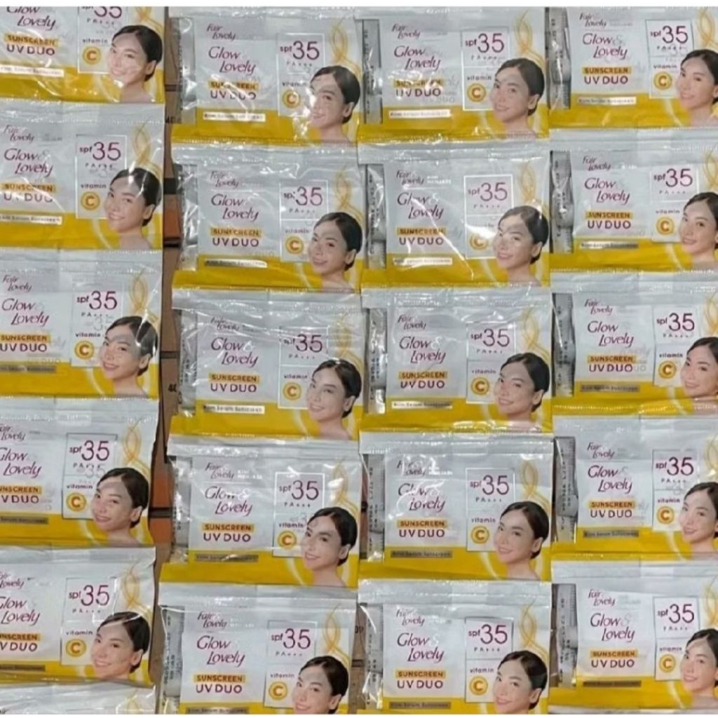Glow & Lovely Sunscreen UV Duo SPF 35 |Fair & Lovely Sunscreen Sachet  isi 12pcs