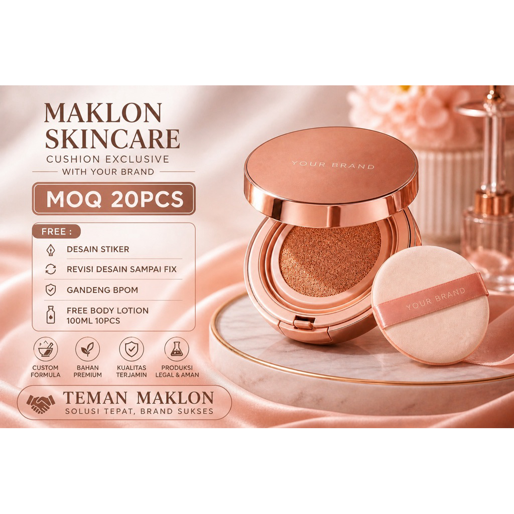 MAKLON CUSHION PLATINUM | MAKLON MURAH | MAKLON MOQ RENDAH