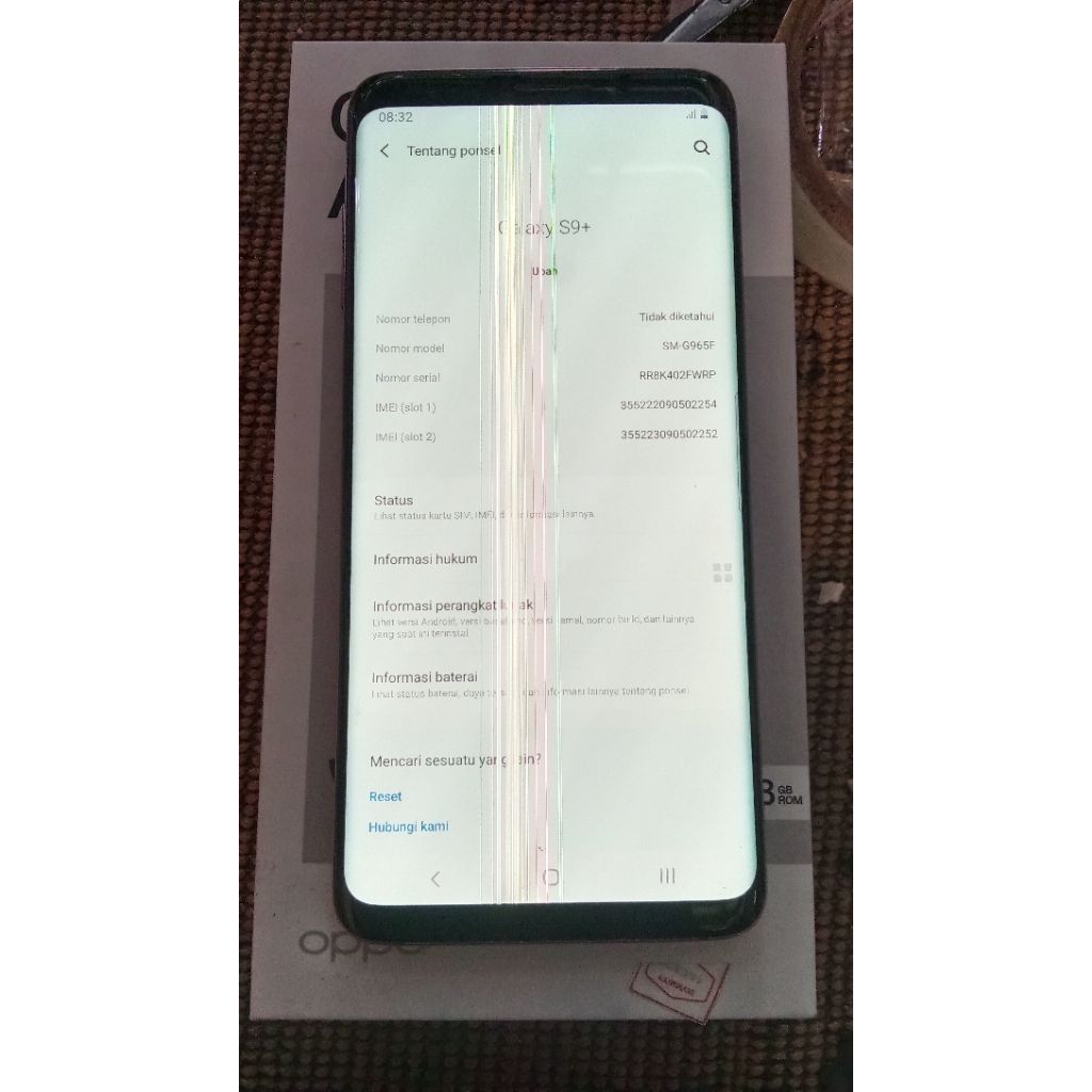 Mesin Samsung S9 plus normal no pola