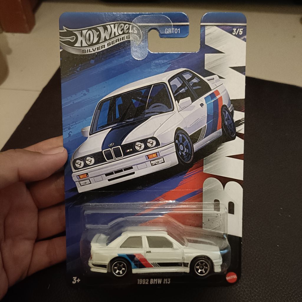hot wheels hotwheels silver series 1992 BMW M3 putih white