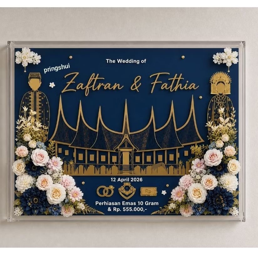 MAHAR AKRILIK RUMAH GADANG SET