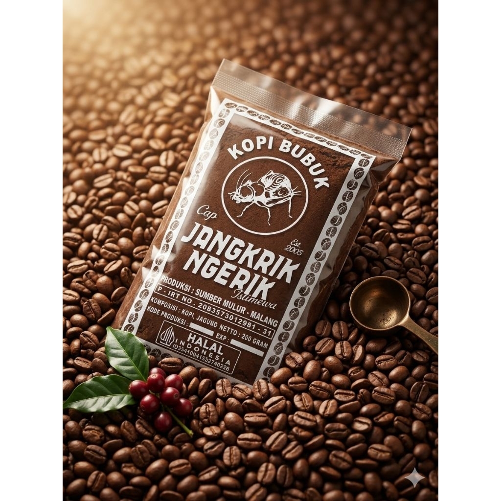 KOPI JANGKRIK NGERIK/ KOPI PAHIT / KOPI HITAM ISTIMEWA / OLEH-OLEH KHAS MALANG BY JANGKRIK NGERIK