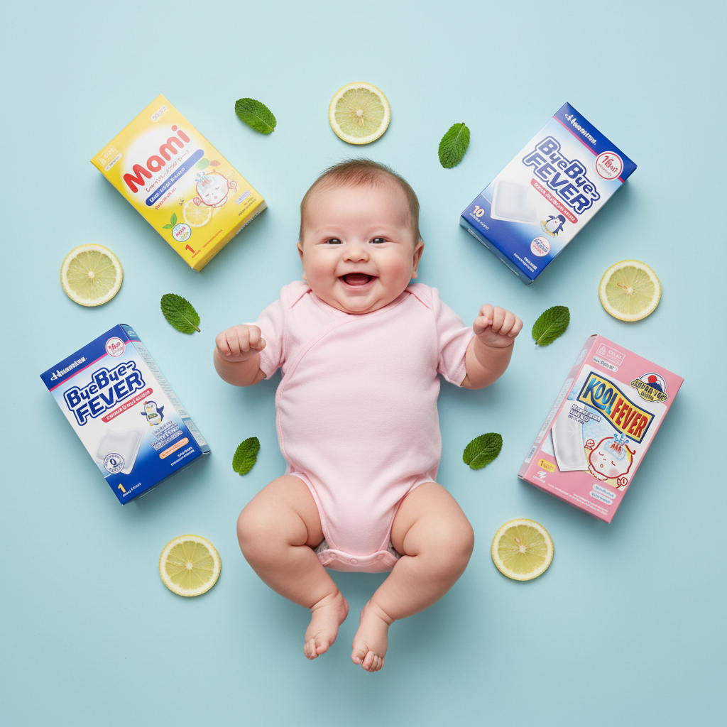 kompres penurun panas bayi,evesian,jelly,mudah